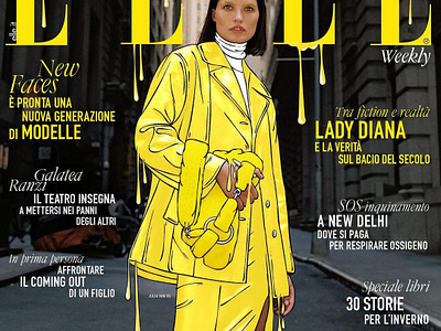 Julia Vanos x Elle Italia Magazine Cover | Nomehas Visuals art director cover elle fashion graphic design italia magazine ui