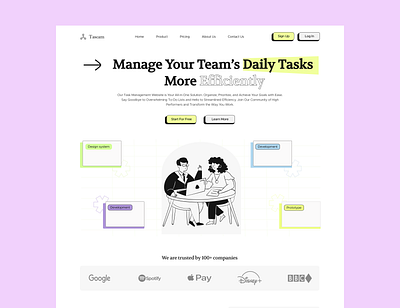 Agency Landing Page agency business design figma job landing page landingpage management task ui uiux ux website website design