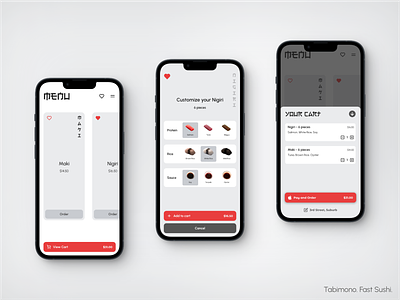 Tabimono - Fast Sushi design food delivery app ui food delivery app ux japanese app design japanese food ui japanese food ux mobile app mobile app ui mobile app ux ui design