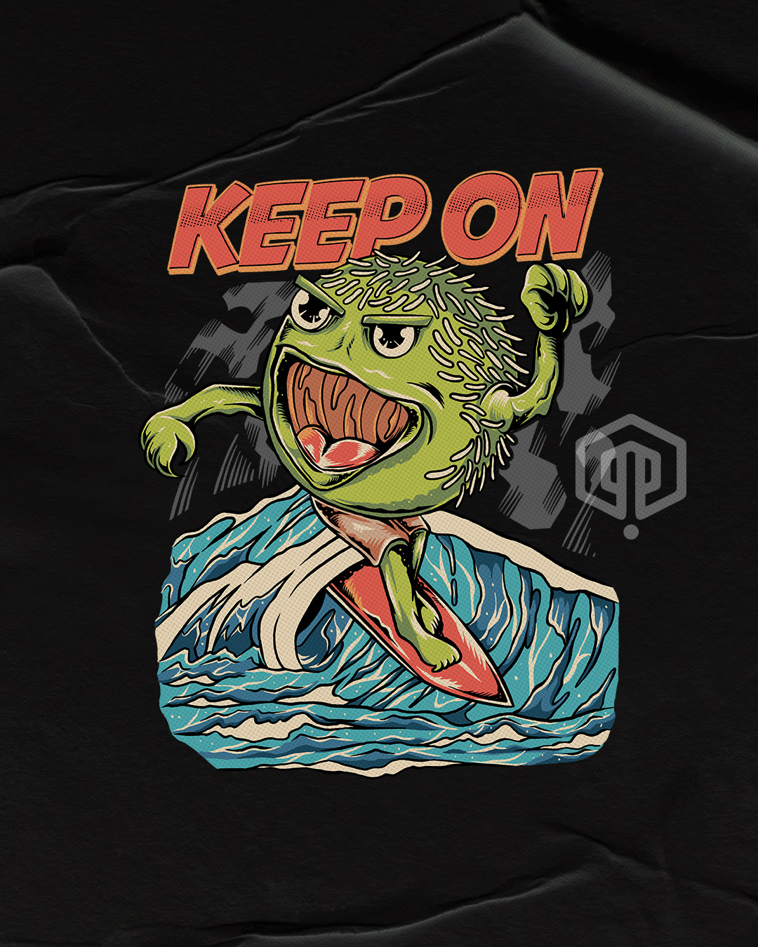 KEEP ON artwork branding cake commissionwork design dessert illustration illustrator logo outdoorapparel surfing tshirt ui