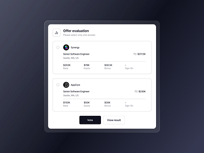 Offer Vote Modal app design modal ui ux vote