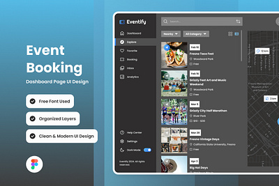 Eventify - Event Booking Dashboard V2 application booking design layout ui ux