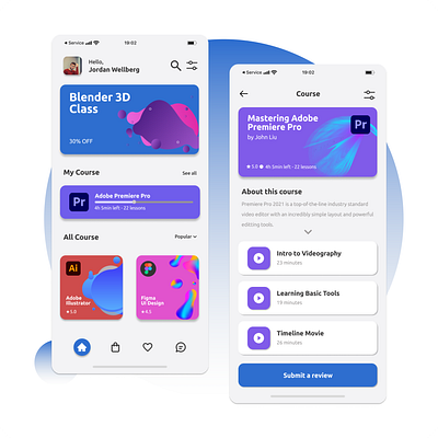 ONLINE COURSE APP figma ui uiux