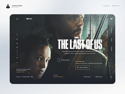 The Last of Us (TV series) - Web Concept Design adobe photoshop chile creative designer dribbble ellie figma game graphic design hbomax illustrator photoshop series the last of us typography ui web web concept design web design websitedesign