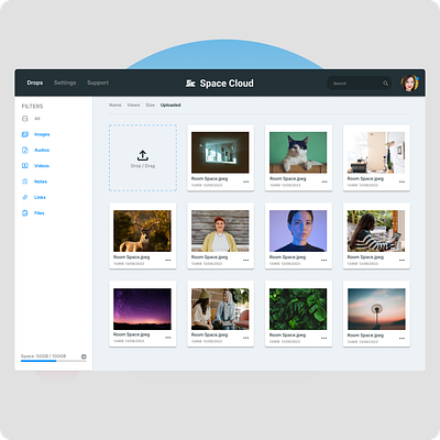 SPACE CLOUD DASHBOARD ui uiux ux