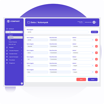 LOAN SERVICES DASHBOARD ui