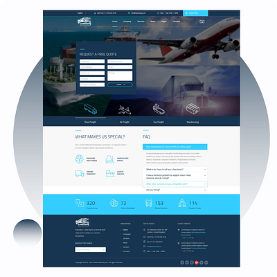 LANDING PAGE FREIGHT SERVICE ui