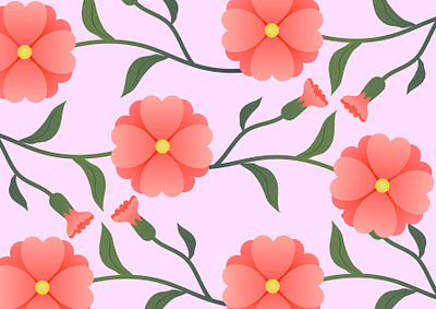 Floral design floral flowers graphic graphic design graphic designer illustration pattern pink spring