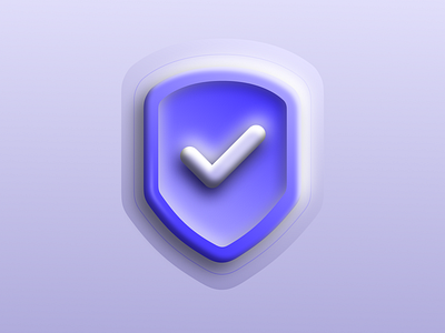 Shield - Neumorphic Icon Design 3dicon branding checked checkmark graphic design icon interface neumorphism safe secured ui uiux uxdesign validation visual