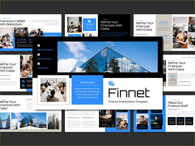 Finnet - Finance Presentation Template business design desk graphic design layout presentation