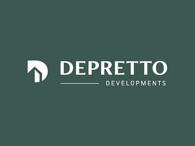 DePretto Developments Logo branding building clean developments green identity logo minimal