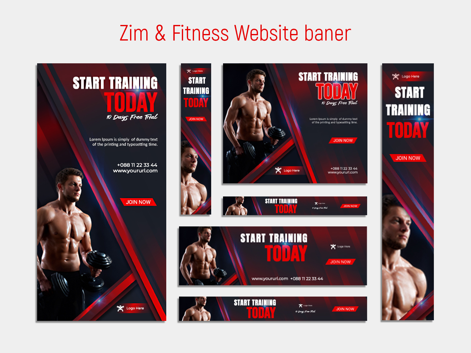 Gym Fitness Website Banner banner banner design banner designer banner set cover design creative banner digital marketing fitness fitness banner graphic design gym banner marketing professional banner unique banner web banner web banner design web design website website banner