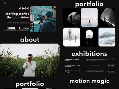 Motion Magic Video Production Company Website Idea design figma landing page landing page design layout ui ui design uiux user interface ux design video production visual design web design website website design website landing page design