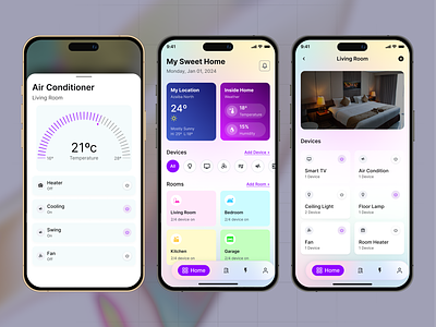 Smart Home App Design app design app ui application design automation case study design design system home automation home monitoring house monitoring mobile app mobile ui smart device smart devices smart home smart home mobile app smart house ui design ux design ux ui