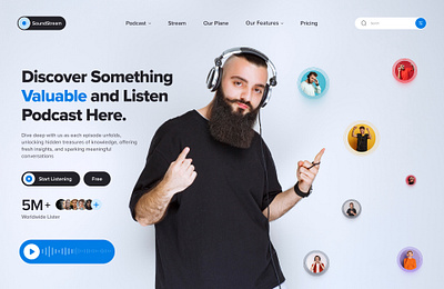 Podcast Page UI Design app app design branding design graphic design illustration logo podcast page ui design ui ui design uiux web design