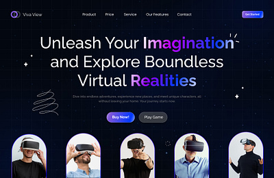 VR Page UI Design 3d animation app app design branding figma design graphic design illustration logo motion graphics ui vr page ui design web design