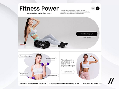 AI based Fitness Service ai design fitness app interface landing page sport ui ux web app web design web ui website workout