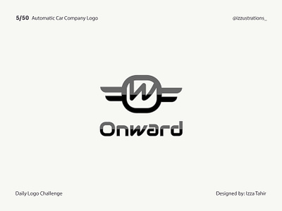 Automatic Car Logo "Onward" branding graphic design illustration logo vector