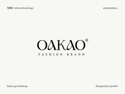 Fashion Brand Logomark "OAKAO" branding design graphic design illustration logo