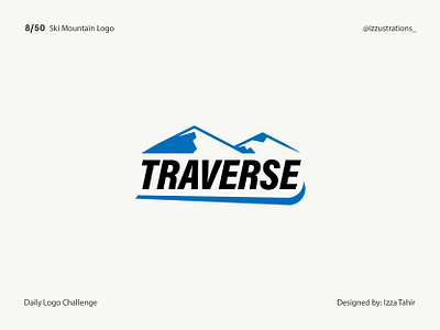 Ski Mountain Logo "Traverse" branding design graphic design logo vector