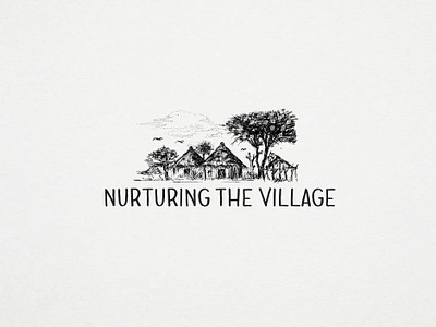 Nurturing the Village design drawing graphic design hand draw illustration logo