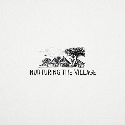 Nurturing the Village design drawing graphic design hand draw illustration logo
