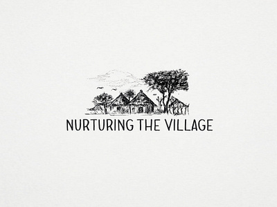 Nurturing the Village design drawing graphic design hand draw illustration logo