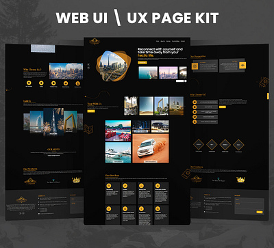 Forever Journeys Tours Website UI/UX Page Kit branding design illustration logo typography ui ux vector website design