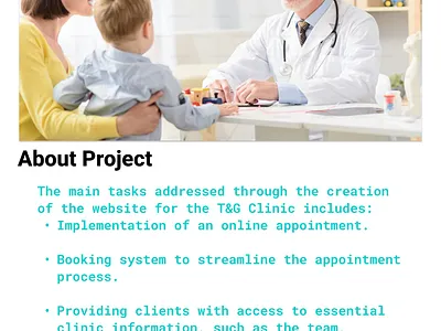 WEBSITE AND MOBILE DESIGN FOR T&G CLINIC case study clinic design design product design ui ui web uiux user exprience ux ux web web design website