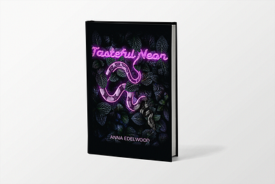 Tasteful Neon Book Cover book book cover book design layout neon sign photo editing print snake