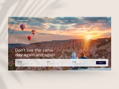 Travel Website adventure clean explore free homepage intreface lading page minimal nature online booking tour travel travel agency travel website trip trip booking ui design vacation webdesign website