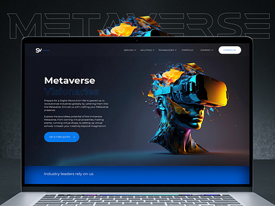 Softverse - Metaverse Visionaries 3ddesign future gaming graphic design landingpage metacompany metaverse metaversedevelopment ui uidesign uiux ux webdesign website
