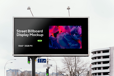 Street Billboard Display Mockup signage