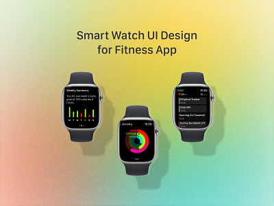 Smart watch UI Design for Fitness App app design ui ux