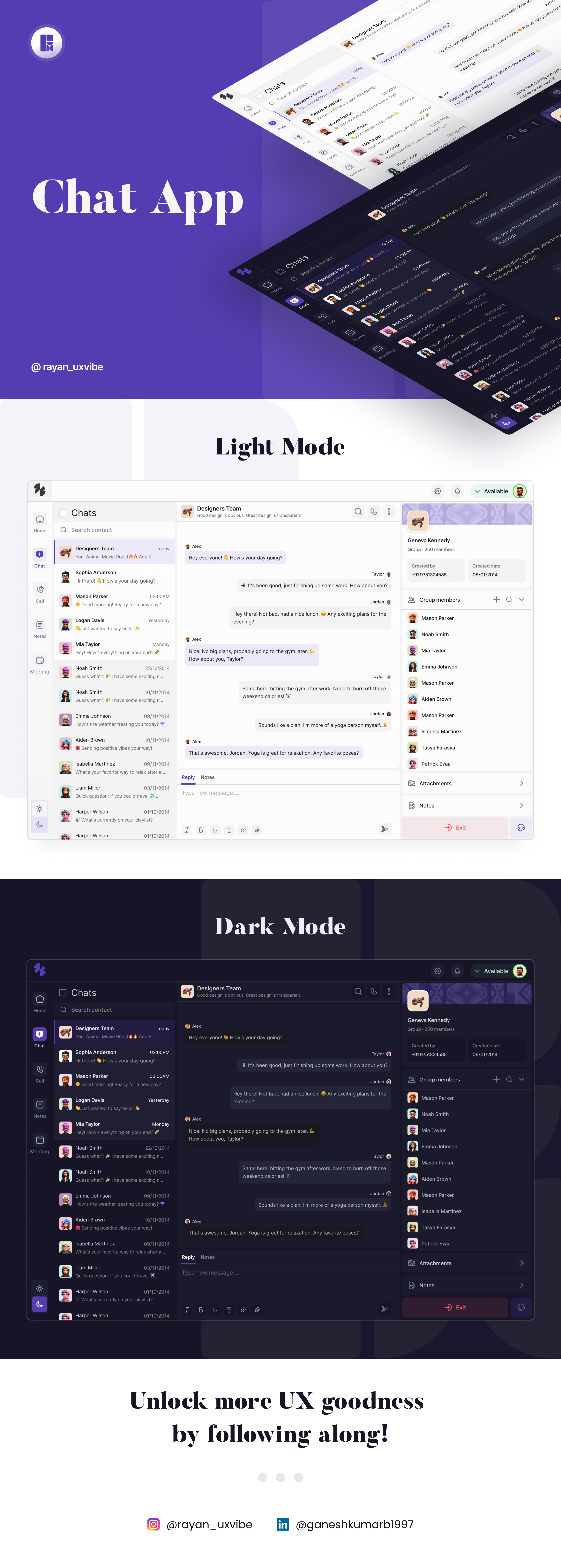 Chat Application 3d animation branding design graphic design motion graphics product design ui ux ux research