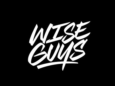 Wise Guys calligraphy font lettering logo logotype typography vector
