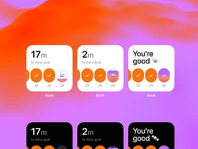 Reading Goal app book concept figma ios mobile reading simple tracking ui widget