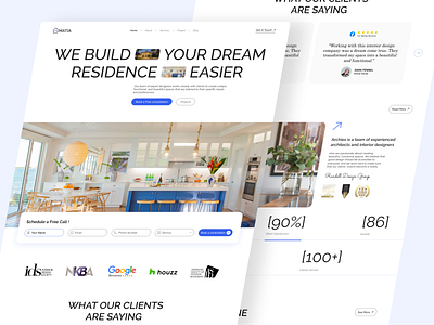 Matia - interior design & Architecture website company architecture branding design interiordesign ui user interface visual desig website