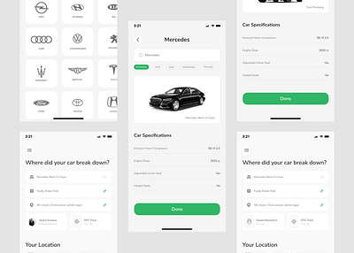 Mechalink, mechanic finding app appdesign autotechician findmechanic greenapp logisticsapp mobileapp productdesign