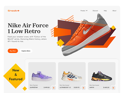 Landing page adidas dailyui landing page nike shoes ui