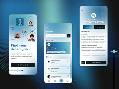 Job Finder dailyui job finder mobile app ui