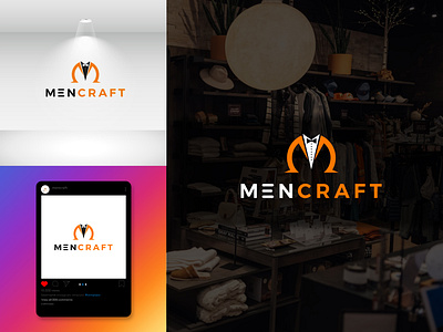 Mencraft logo design 3d animation brand branding creative logo design graphic design illustration illustrator logo logo design minimal minimal logo motion graphics ui ux vector