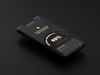 Gorgeous data-heavy fitness report app clean design mobile ui ux visual design