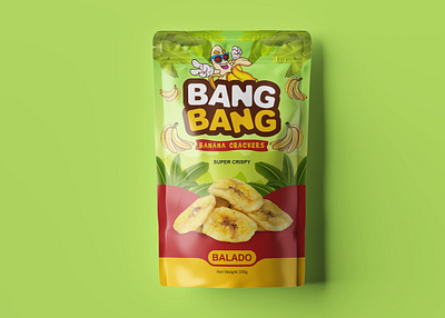 BANANA SNACK POUCH DESIGN banana snack branding chips creative design food food packaging food pouch graphic design packaging design pouch pouch design product pacakging product pouch snack snack bag snack pouch