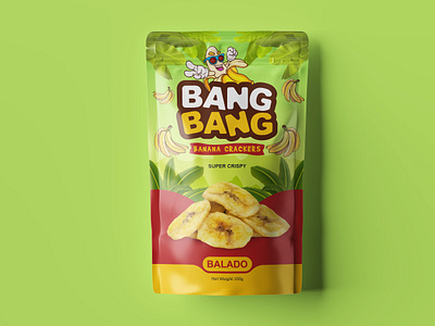 BANANA SNACK POUCH DESIGN banana snack branding chips creative design food food packaging food pouch graphic design packaging design pouch pouch design product pacakging product pouch snack snack bag snack pouch