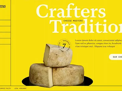 St. Marcus - Artisan Cheese - desktop video demo art direction cheese composition concept demo figma landing page video visual identity web web design website