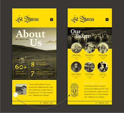 St. Marcus - Artisan cheese - mobile About us +info art direction cheese concept figma landing page ui user interface visual identity web web design webdesign website