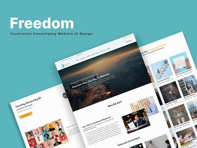 Freedom - Frustration Reduction Consultancy Website UI Design self improvement ui