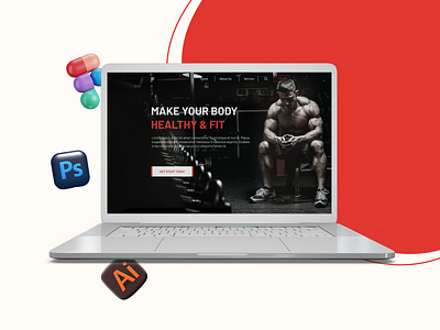 Fitness Website Home Page app design exerciseapp fitnessappui fitnesstech fittech graphic design gymdashboard gyminterface gymsoftware gymui illustration logo ui uiuxdesign ux vector