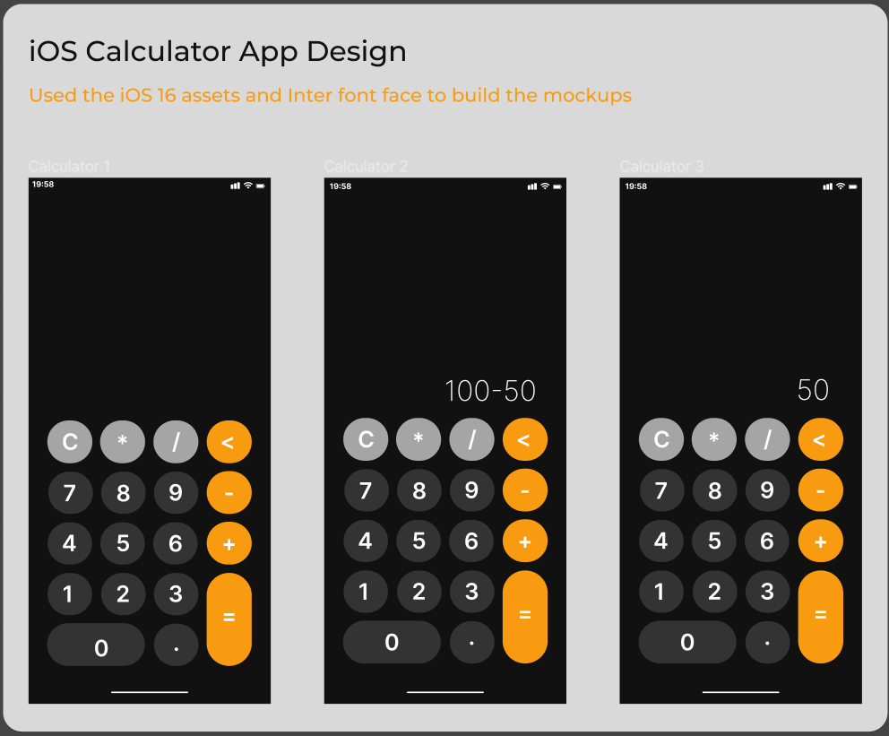 iOS calculator design by nyx_enigma on Dribbble